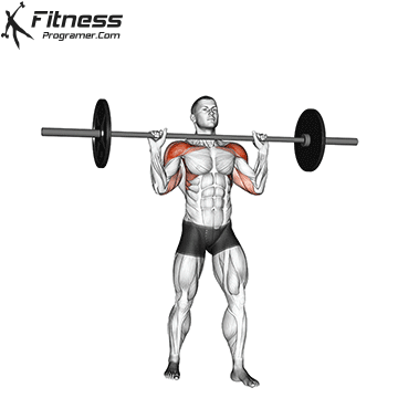 پرس سرشانه هالتر آزاد ایستاده
